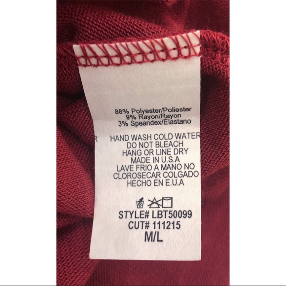 Red Cowl Neck/Off the Shoulder Top - Picture 5 of 5